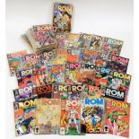 A group of Marvel Rom comics.