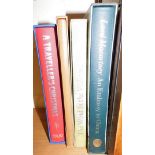 Folio Society. Four books comprising The Wind in the Willows, Virgil The Eclogues, A Travellers Chri