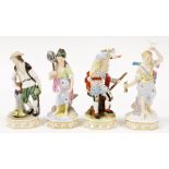 A set of four Derby Elements porcelain figures, depicting Earth, Water, Air & Fire, each with Steven