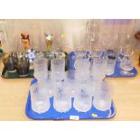 Various glassware, drinking glasses, beer glasses, etc. (3 trays)