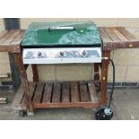 The Australian Barbecue Company triple gas burner barbecue and accessories.