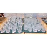 Various drinking glasses, to include a set of six Webb's Corbet tumblers, wine glasses, cut glass tu