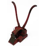 A Gem belt laser steam belt stapler, in red British made, 40cm high.