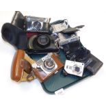 A small group of camera equipment, to include a Agfa, Sampson, Jessops, Casio and other cameras. (1