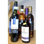 Various wines and spirits, to include ginger wine, Harveys sherry, various other sherry, etc. (a qu