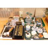 Various ceramics and effects, a Euro Disney snow globe, modern cloisonne wares, painted wooden icon