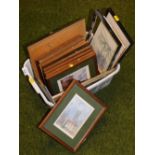 Various framed prints, cathedral scenes, etc. (a quantity)