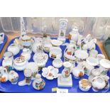 A group of crested china, to include places such as Leeds, Isle of Man, Douglas, Blackpool, etc. (1