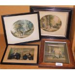 A group of Baxter military and woodland scene prints. (a quantity)