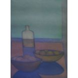 Martin Ware (b.1946). Two Bowls, Two Bottles, artist signed prints 101/150 - pair, 20cm x 14cm.