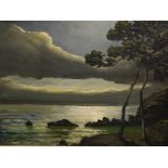 H. Brun-Marin (20thC). Coastal scene, oil on board, signed, 26cm x 34cm.