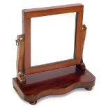 A small Victorian mahogany dressing table mirror, 34cm wide.
