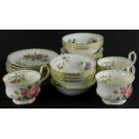 A Royal Albert Flowers of The Month November October, etc., Harlequin part service, to include large