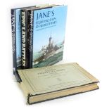 Books, Jane's Fighting ships, other related Jane's Fighting Ships of WWI, etc., hardback and dust ja