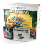 A vintage Commodore C64 boxed Hollywood set of boxed joystick, user manual, units, wires, etc., the
