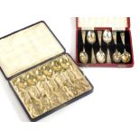 A set of six late Victorian silver teaspoons, each with a pierced handle, Sheffield 1898, boxed, 1½o