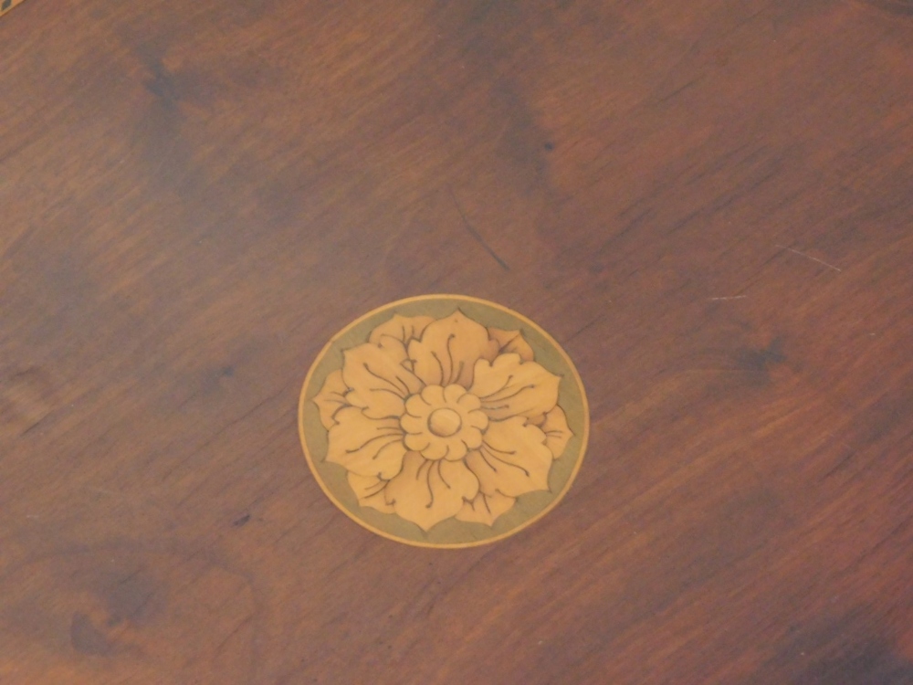 An Edwardian mahogany inlaid two handled galleried tray, 59cm wide. - Image 2 of 2