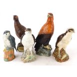 A collection of Beswick and Doulton decanter figures, to include Osprey (with contents), Peregrine F