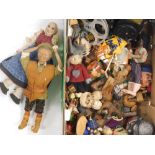 Various bygones, collectables, toys, treen, etc., an interesting collection of various figures, clot