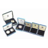 A 1992 silver proof ten pence two coin set, a 1995 50th Anniversary of The United Nations silver pro