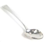 A George III silver Old English pattern basting spoon, by William Bateman, engraved with the letter