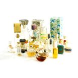 Various perfume, perfume bottles, etc., to include Guerlain, various others, Casaque, other perfume