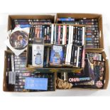 A quantity of Dr Who collectables, to include videos, various paperback books, annuals, various asso