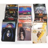 A quantity of LP records and 12 inch singles, all relating to heavy metal music to include Kiss, Iro