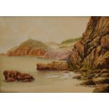 W.R. (19thC/20thC). Woody Bay, watercolour, initialled, titled and dated 1936, 18cm x 25cm.