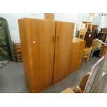 A G Plan teak two door wardrobe, and an associated compactum, (2).