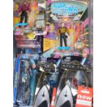 Playmates and other Star Trek collectables, to include figures, space ships and a scent bottle, in b