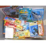 Power Prop Flying Gliders, Dyna-Flites die cast aeroplane, Italiere and other die cast fighter plane