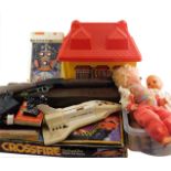 Games and toys, to include Crossfire., Alpha Probe Ideal Toy Rifle., Sinclair ZX Spectrum., etc.. (a