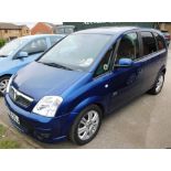 A Vauxhall Meriva, registration KX06 DGJ, 067,598 recd mileage, diesel, blue, first registered 18th