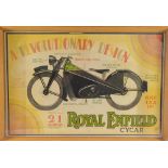 A poster for Royal Enfield Cycar, Trade Mark Made Like A Gun, a Revolutionary Design,