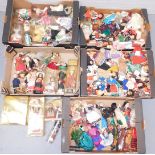 A group of Eastern and European collectors dolls, some cased, novelty trinkets, etc. (5 boxes)
