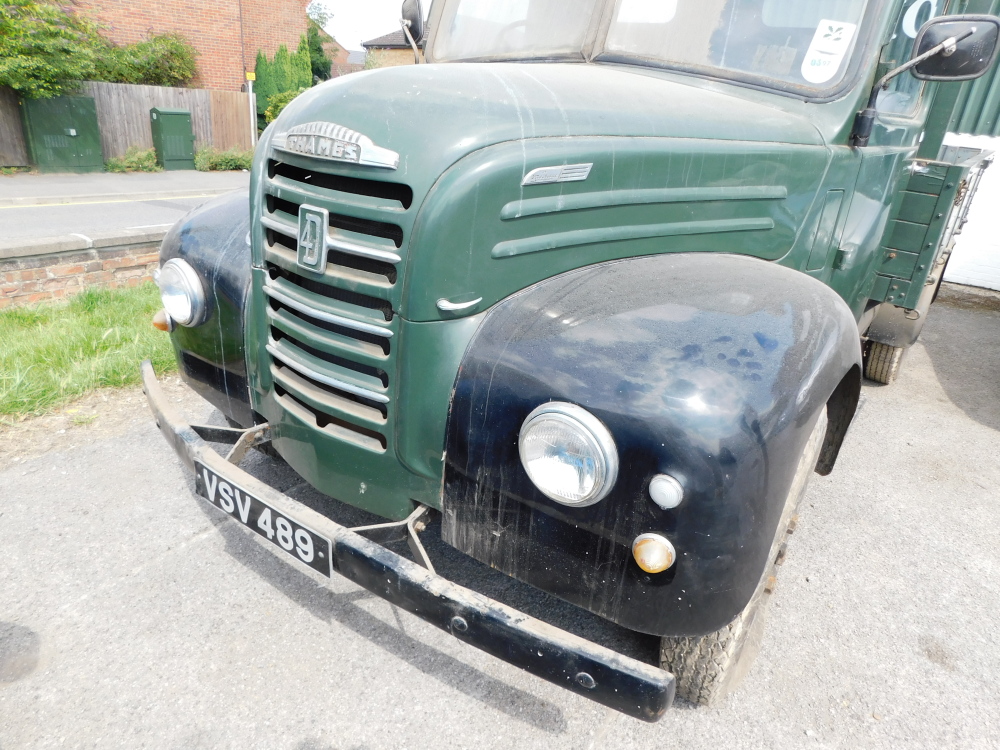 A 1955 Ford Thames SWB lorry, twin axle historic vehicle with boarded flat bed - Image 2 of 13