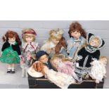 A group of china collectors dolls, to include Leonardo Collection Carol, Lorella and others, some wi