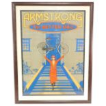 An Armstrong advertising poster The Better Bike, showing a lady holding aloft a lady's bicycle, 95cm