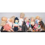 A group of dolls, to include a Famosa large doll of Papo, various other plastic model dolls, some Eu