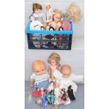 A group of dolls, to include a large lady doll, two Jesmar babies, various other plastic dolls