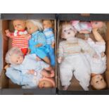 A group of various dolls, each plastic limbed, together with one heavy plastic bodies figure. (2 box