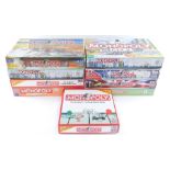 Assorted Monopoly games, including Here and Now, My Monopoly and Monopoly City, boxed. (9)