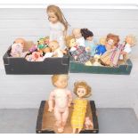 A group of dolls, to include Baby Born type figures, a plastic Loretta Doll and various others. (3 b