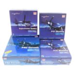 Four Hobbymaster die cast Air Power series aeroplanes, boxed, comprising P-51 Mustang times two, Sup