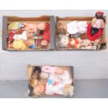 A group of collectors dolls, to include material snow white figure, damaged models, plastic toddlers