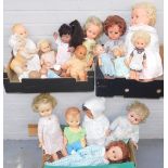 A quantity of dolls, to include large plastic doll with rolling eyes, two plastic headed child's