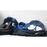 BMW motorcycle apparel, comprising two leather jackets, a pair of boots, a bag, light jacket and tro