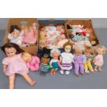 A group of collectors dolls, all plastic bodied, to include some stamped China, some England and som