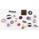 Motorcycle enamel badges, including Triumph, BSA, BMW and Royal Enfield. (a quantity)